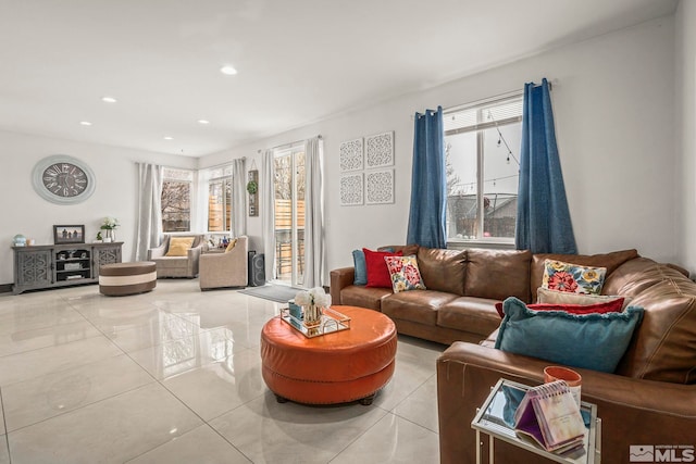 9745 Stone Vista Ct, Reno, NV 89506 - living area featuring recessed lighting and light tile patterned flooring
