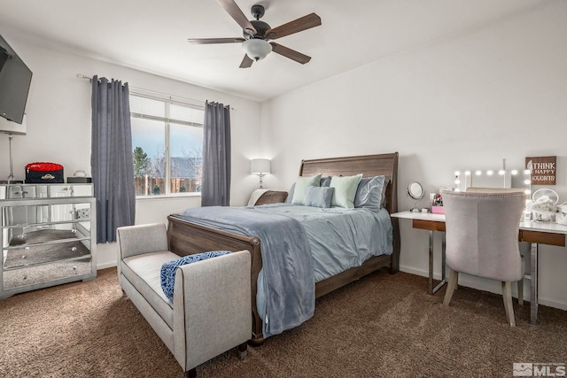 9745 Stone Vista Ct, Reno, NV 89506 - bedroom with carpet, a ceiling fan, and baseboards