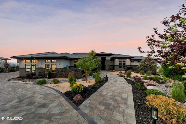 6372 Mormon Tea Way, Reno, NV 89511 - prairie-style house featuring stucco siding and stone siding