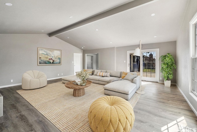 3390 Cashill Blvd, Reno, NV 89509 - living area featuring wood finished floors, baseboards, and recessed lighting