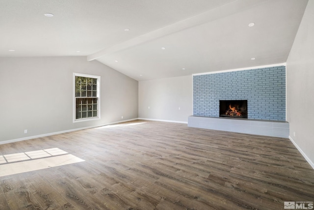 3390 Cashill Blvd, Reno, NV 89509 - unfurnished living room featuring wood finished floors, baseboards, and a fireplace