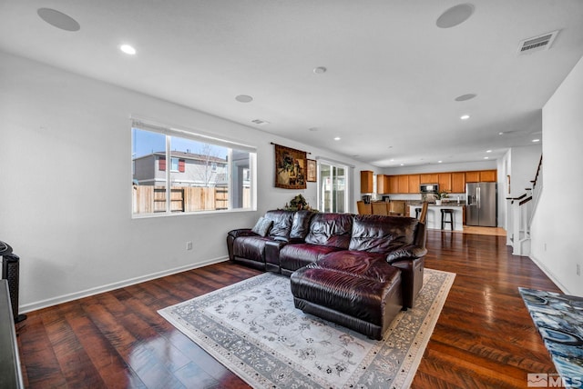 2248 Musselshell Dr, Sparks, NV 89436 - living area with baseboards, wood finished floors, and recessed lighting