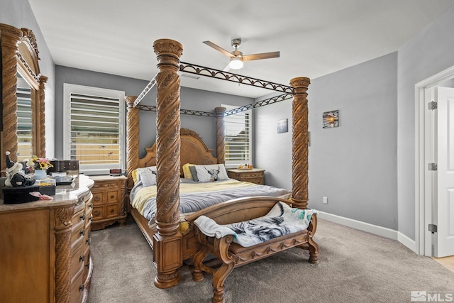 1117 Dapple Dr, Minden, NV 89423 - carpeted bedroom with baseboards and ceiling fan