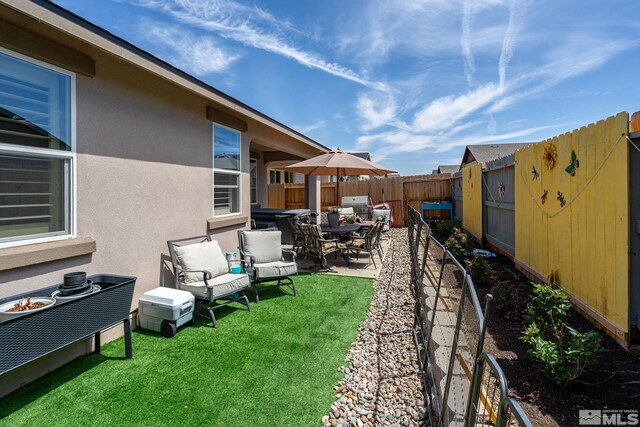 1117 Dapple Dr, Minden, NV 89423 - view of yard with a patio area