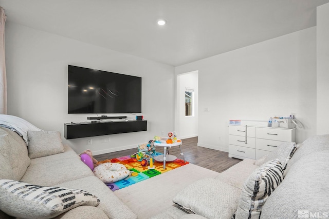 583 Iris Rainbow Dr, Reno, NV 89506 - living area featuring wood finished floors, baseboards, and recessed lighting