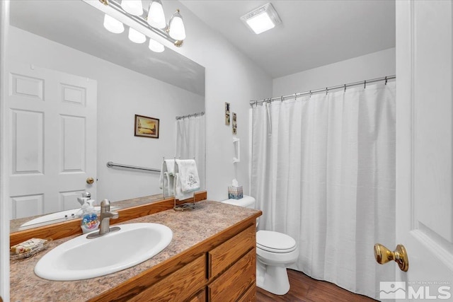 2875 Waegle Way, Fernley, NV 89408 - bathroom featuring wood finished floors, vanity, and toilet