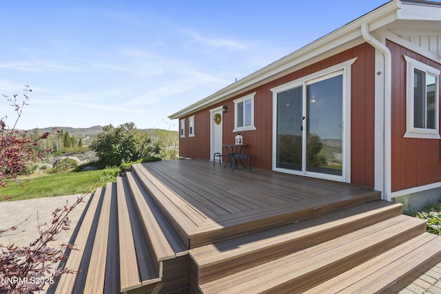 15900 Curtis Ln, Reno, NV 89511 - wooden deck featuring a mountain view