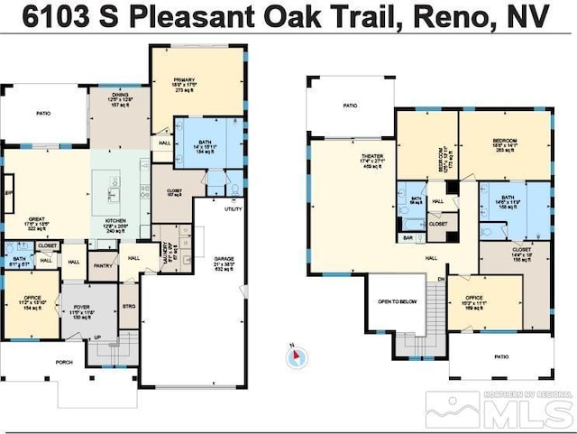 6103 S Pleasant Oak Trl, Reno, NV 89511 - property floor plan