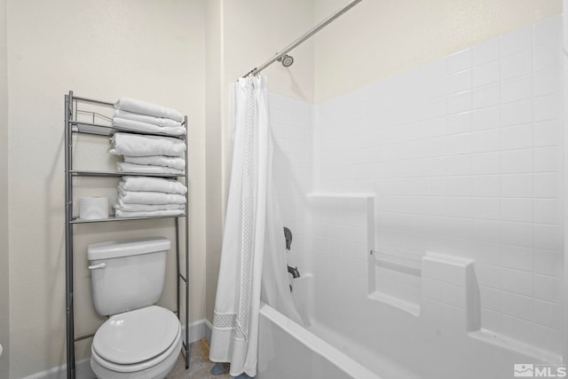 1845 Fledge Creek Dr, Reno, NV 89521 - full bath featuring toilet, baseboards, and shower / bath combo