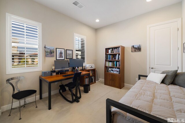 3335 Show Jumper, Reno, NV 89521 - office featuring light carpet, baseboards, and recessed lighting