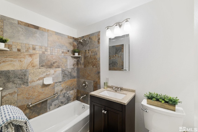 9499 Wigwam Way, Reno, NV 89506 - bathroom featuring washtub / shower combination, toilet, and vanity