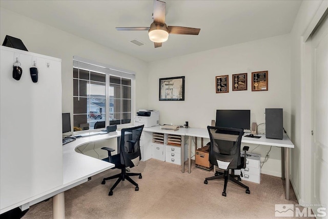 286 Greywall Ct, Dayton, NV 89403 - office featuring light colored carpet and a ceiling fan