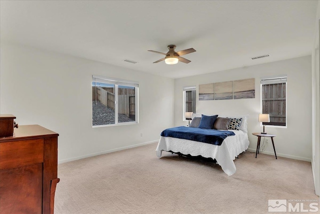 286 Greywall Ct, Dayton, NV 89403 - bedroom featuring light colored carpet, baseboards, and ceiling fan
