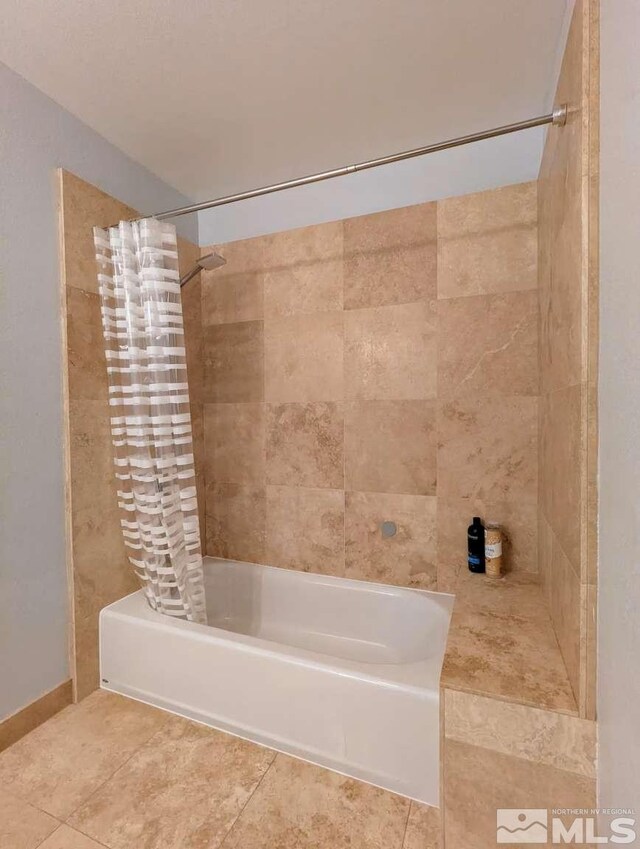 416 Quaking Aspen Ln Unit P, Stateline, NV 89449 - full bathroom featuring shower / tub combo with curtain and tile patterned floors
