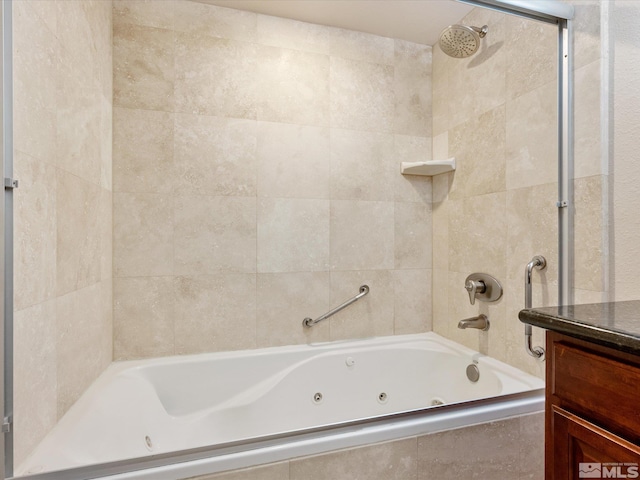 200 W 2nd Unit 1508, Reno, NV 89501 - bathroom featuring a combined bath / shower with jetted tub and vanity