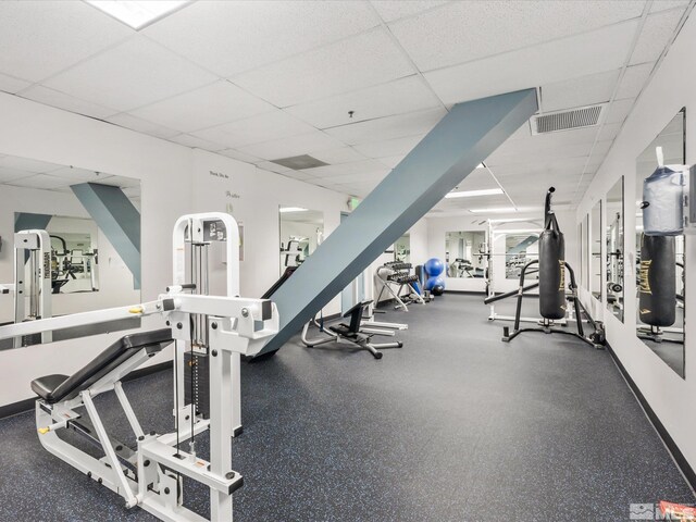 200 W 2nd Unit 1508, Reno, NV 89501 - gym with a drop ceiling