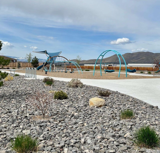 2269 Millville Dr, Sparks, NV 89441 - community playground with fence and a mountain view
