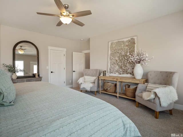 5376 S Edmonds Dr, Carson City, NV 89701 - carpeted bedroom featuring a ceiling fan