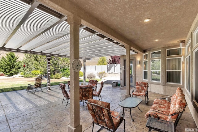 12325 Ocean View Dr, Sparks, NV 89441 - view of patio featuring a pergola and outdoor dining area