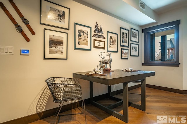 17 Beach Club Dr Unit 221, Stateline, NV 89449 - home office with wood finished floors and baseboards