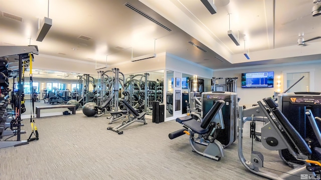 17 Beach Club Dr Unit 221, Stateline, NV 89449 - gym with ornamental molding and carpet floors