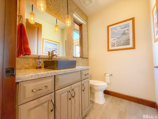 46 Silver Lynx Way, Verdi, NV 89439 - bathroom with wood finished floors, toilet, baseboards, and vanity