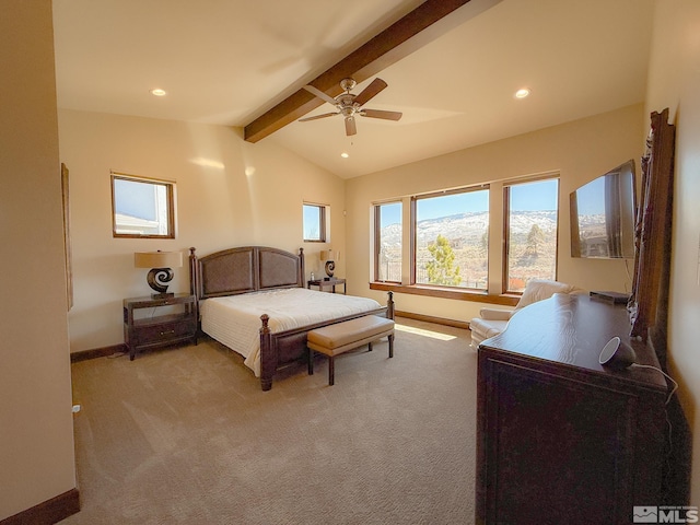 46 Silver Lynx Way, Verdi, NV 89439 - bedroom featuring carpet, baseboards, recessed lighting, and a ceiling fan