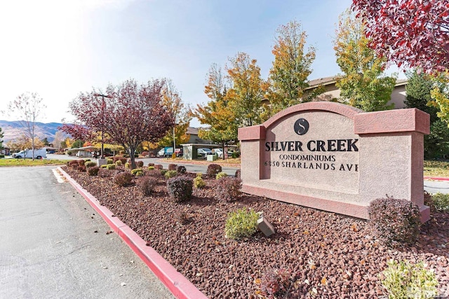 6850 Sharlands Ave Unit Y1149, Reno, NV 89523 - community / neighborhood sign featuring a mountain view