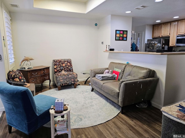 900 S Meadows Pkwy Unit 5414, Reno, NV 89521 - living area with dark wood-type flooring, recessed lighting, and baseboards