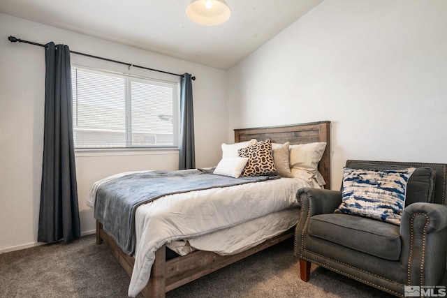 119 River Village Cir, Dayton, NV 89403 - carpeted bedroom with vaulted ceiling and baseboards