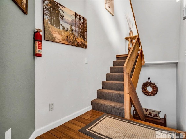 555 Tahoe Keys Blvd Unit 14, South Lake Tahoe, CA 96150 - stairway with wood finished floors and baseboards