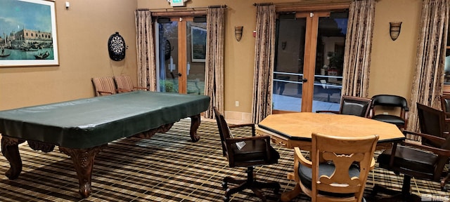 1360 Veneto Dr, Sparks, NV 89434 - rec room with french doors and pool table