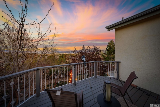 2900 Ariel Dr, Reno, NV 89523 - view of deck at dusk