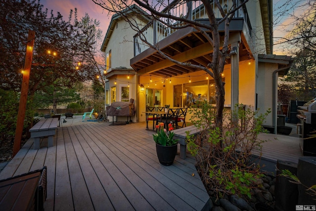 2900 Ariel Dr, Reno, NV 89523 - wooden terrace with outdoor dining space