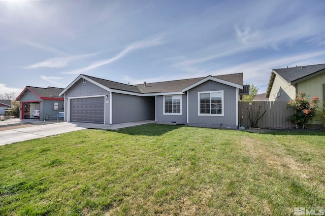 233 Jennys Ln, Fernley, NV 89408 - ranch-style home featuring a garage, driveway, and roof with shingles