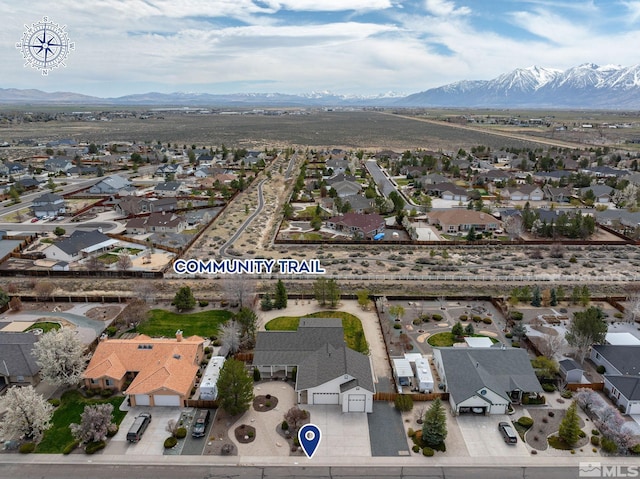 1147 Country Club Dr, Minden, NV 89423 - aerial perspective of suburban area featuring a mountain backdrop