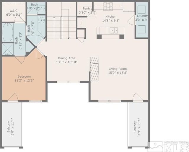 1325 S Meadows Pkwy Unit 322, Reno, NV 89521 - room layout