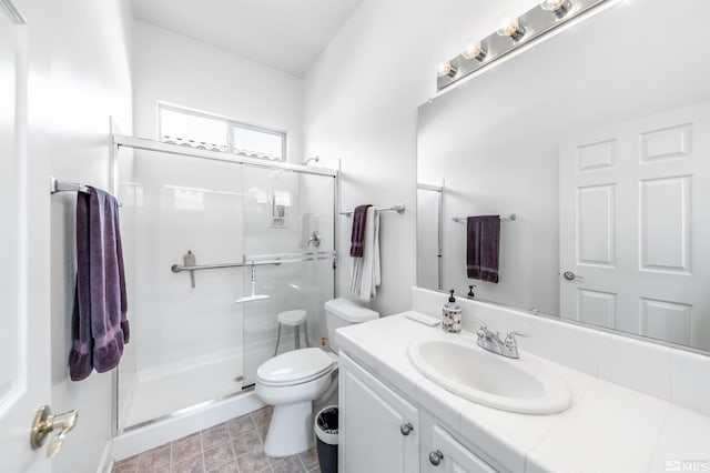 1510 Corleone Dr, Sparks, NV 89434 - bathroom featuring a stall shower, toilet, and vanity