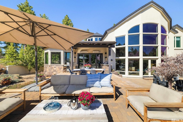 120 W Willis Ln, Reno, NV 89511 - view of patio / terrace with an outdoor living space, outdoor dining space, and area for grilling