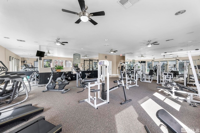 6850 Sharlands Ave Unit A2003, Reno, NV 89523 - workout area featuring a ceiling fan