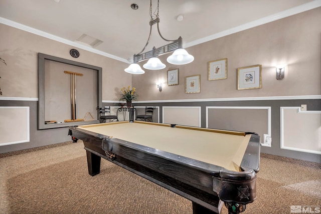 6850 Sharlands Ave Unit A2003, Reno, NV 89523 - playroom featuring carpet floors, billiards table, and ornamental molding