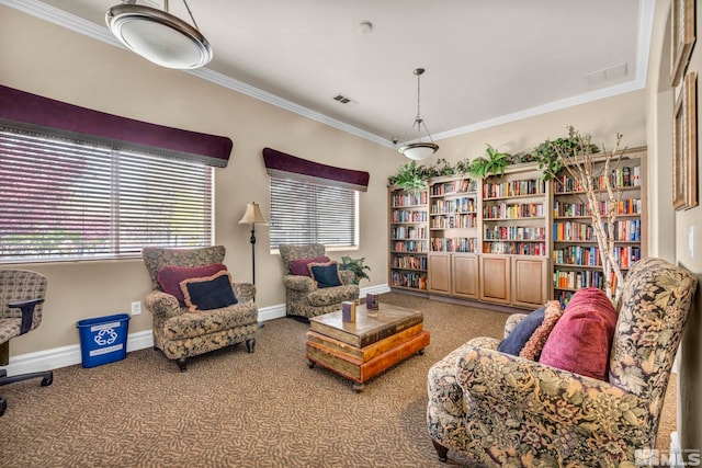 6850 Sharlands Ave Unit A2003, Reno, NV 89523 - living area with ornamental molding, carpet flooring, and baseboards