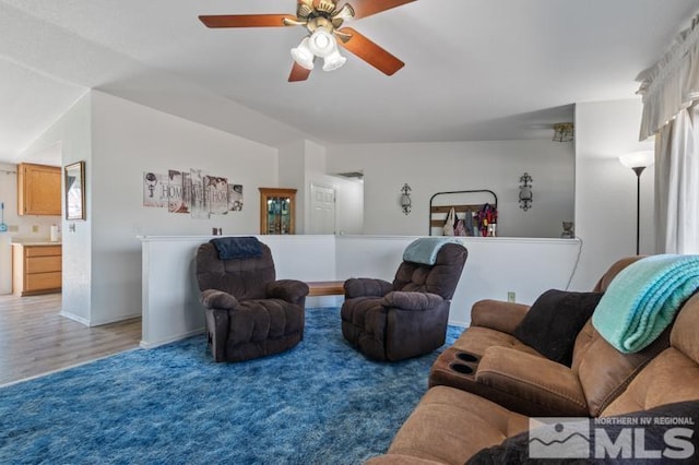 324 Occidental Dr, Dayton, NV 89403 - living area with ceiling fan and light wood-style flooring