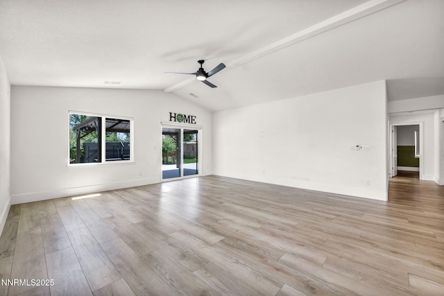 1144 Spruce Meadows Dr, Sparks, NV 89441 - unfurnished living room featuring vaulted ceiling, a ceiling fan, and light wood finished floors