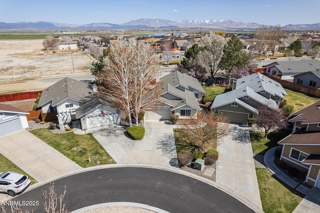 1774 Evergreen Ct, Minden, NV 89423 - aerial perspective of suburban area featuring mountains