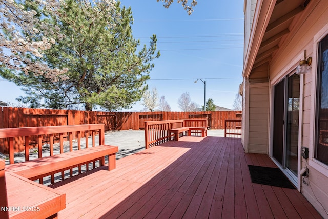 1774 Evergreen Ct, Minden, NV 89423 - wooden deck featuring a fenced backyard