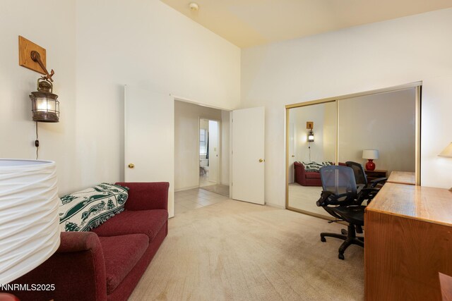 1774 Evergreen Ct, Minden, NV 89423 - carpeted office space featuring a high ceiling