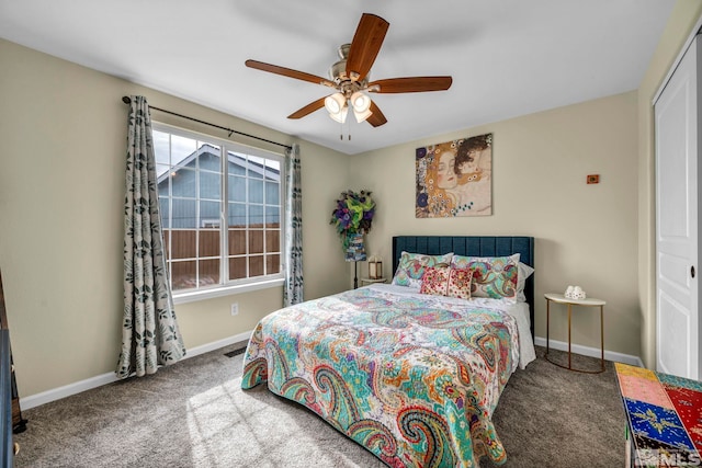 534 Dutch Oven Ct, Fernley, NV 89408 - bedroom with carpet flooring, baseboards, and ceiling fan