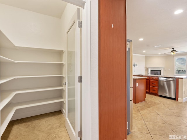 pantry with a sink