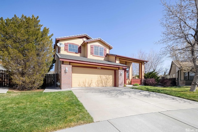 2761 Cheshire, Reno, NV 89523 - view of front of home featuring brick siding, a garage, and driveway